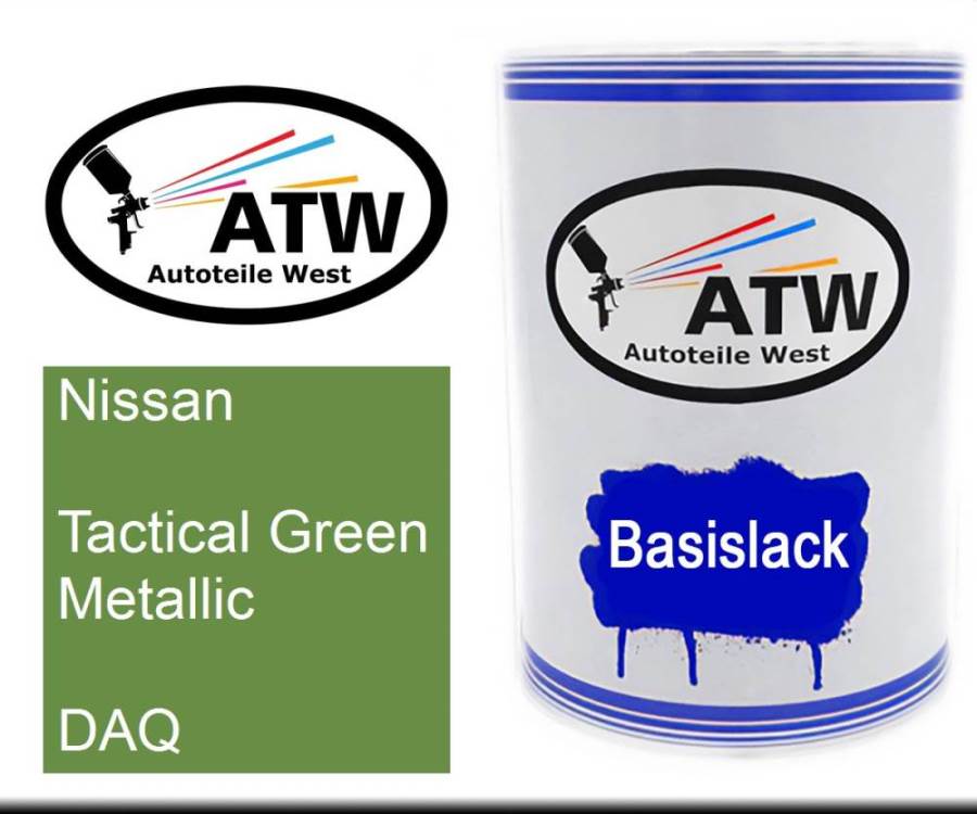 Nissan, Tactical Green Metallic, DAQ: 500ml Lackdose, von ATW Autoteile West.